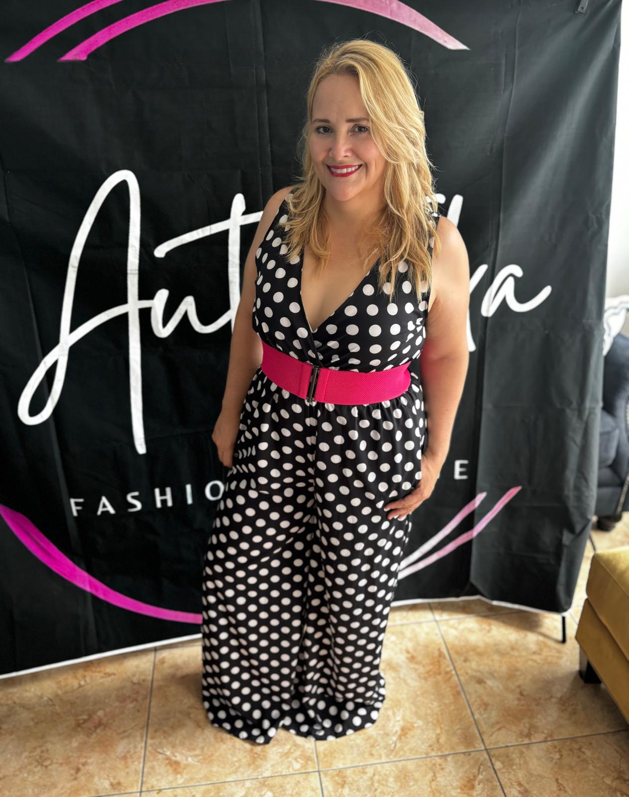 Polka Satin Jumpsuit