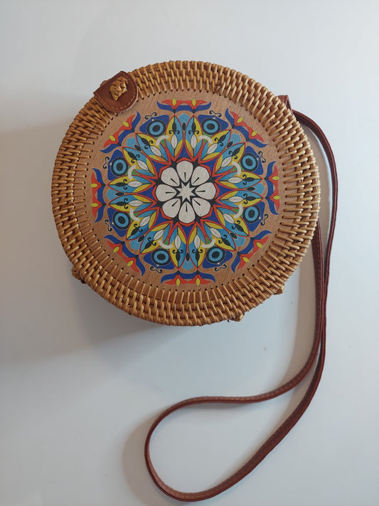 Mandala rattan bag
