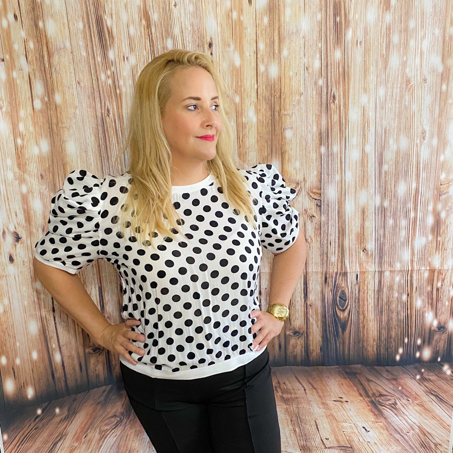 Polka dot blouse