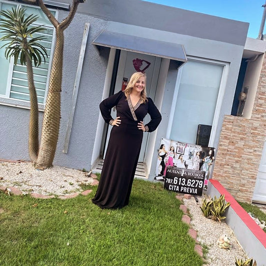 Black woman maxi dress