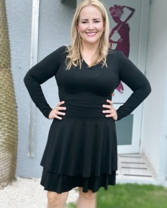 Black mini dress